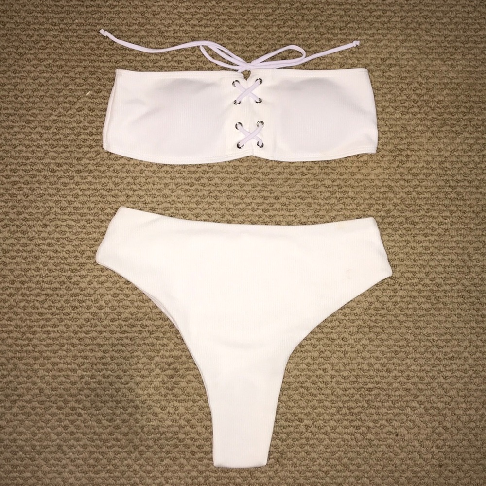 white bikini set NWT